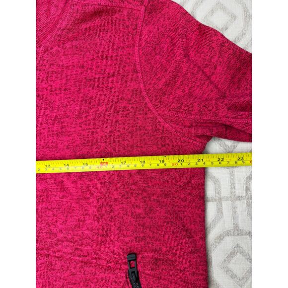 Calvin Klein Performance Full Zip Jacket Women’s Large  Pink Black Knit Sweater - Picture 5 of 9